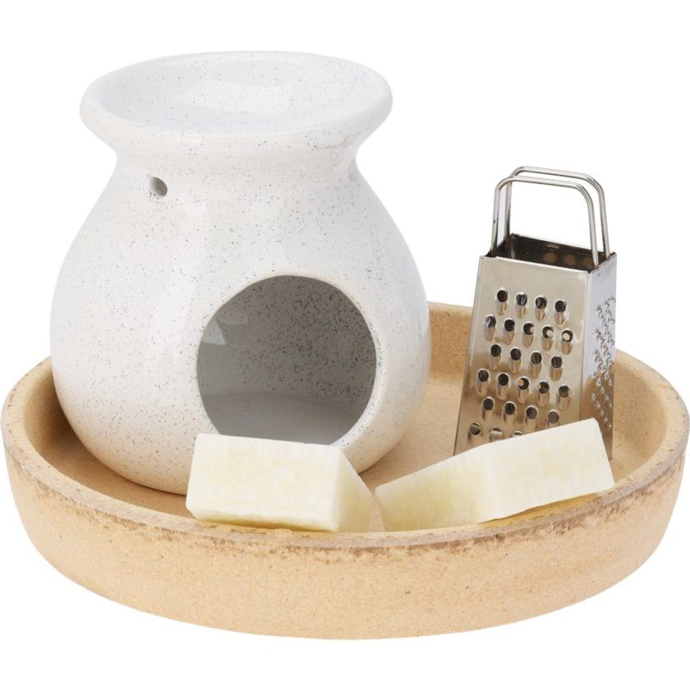 Levně HOMESTYLING Aroma lampa dárkový set bílá KO-CC5752700bila