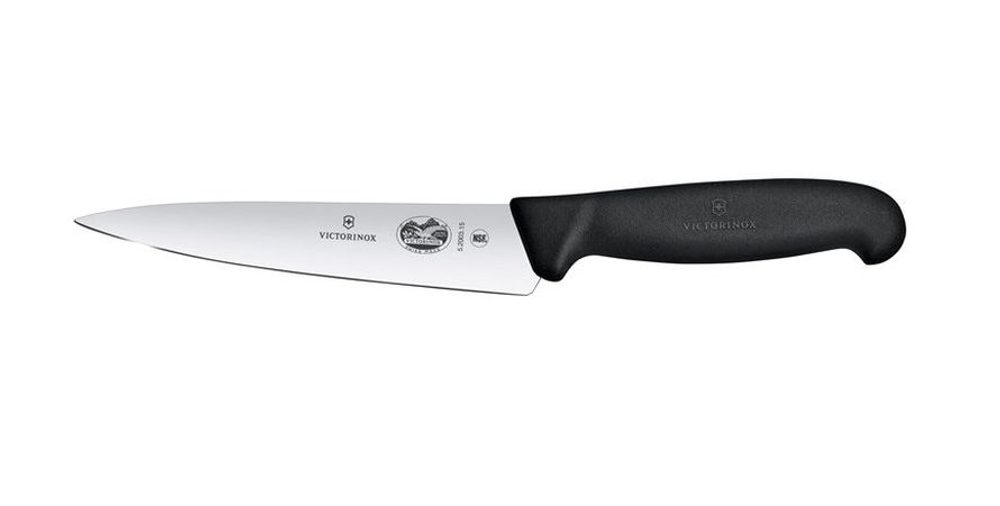 Levně nůž 15cm ostří, kuch., FIBROX, protiskl. VICTORINOX, černý
