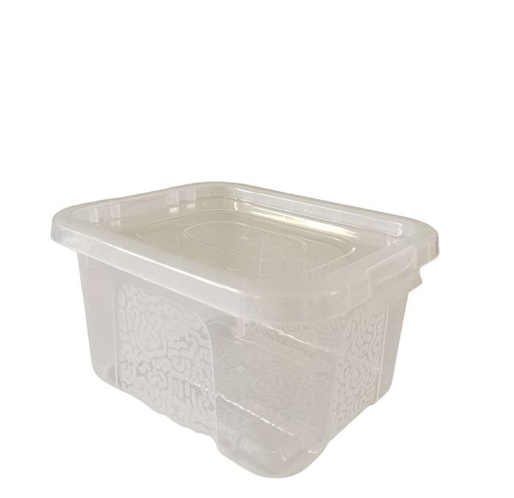 Levně box 2,0l+víko, plný, 20x15x10cm, transp.RASTR, MULTIBOX, plast