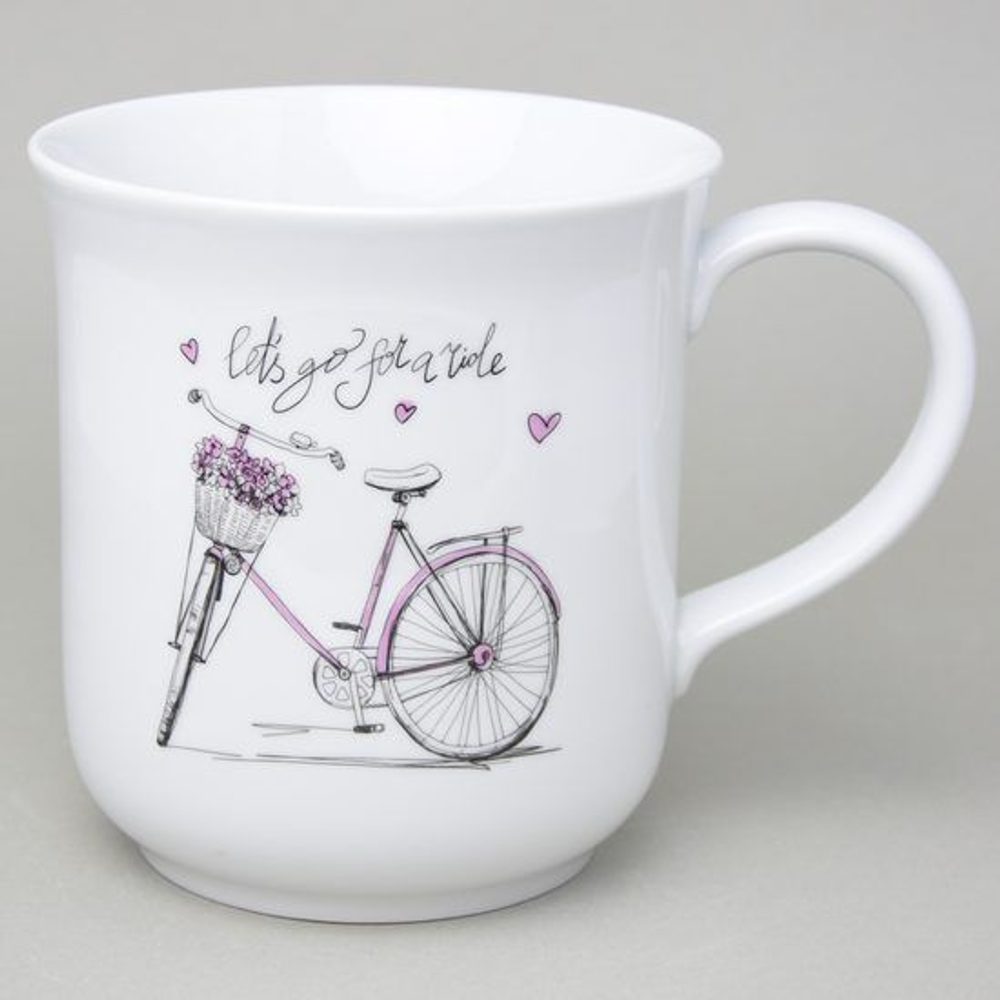 Levně hrnek 380ml TINA - DÁM. KOLO A57460, čes.porcelán