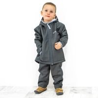 ESITO Dětská zimní softshellová bunda s beránkem Grey - 86 / grey