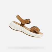 Hnědé dámské sandály Geox Spherica Ecub-3 S