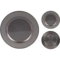 podnos d33cm, STŘÍBNÝ, plast