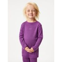 Unuo Dětské merino triko s dlouhým rukávem, Ostružinová