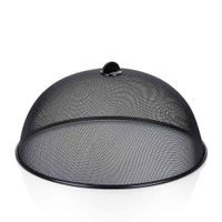 KELA Kryt na potraviny Como kovový černý 15 cm 35 cm průměr KL-11418