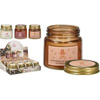 svíčka 6cm, VÁNOČNÍ, ve skle, s víčkem, mix druhů