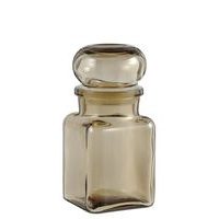 dóza 150ml kouř. TK150/K, 5,5x5,5x12cm, sklo