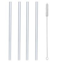 Nápojové brčko 4 ks s kartáčkem