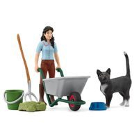 SCHLEICH Hrací sada na kydání a ošetřování