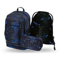 BAAGL SET 3 Cubic Flash: batoh, penál, sáček GRS