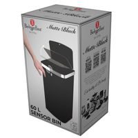 BERLINGERHAUS Koš odpadkový se senzorovým otvíráním 60 l Black Vantage Collection/Matte Black Collection BH-9795