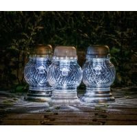 lampa hřbit. 15cm, s víčkem, solární, mix barev