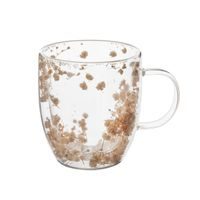 Dvoustěnný hrnek DOUBLE květy 0,35 l