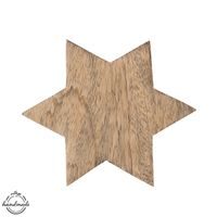 Podtácek dřevo MANGO hvězda pr. cca 12,5 cm 1 ks