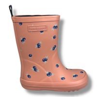 Bundgaard Charly – barefoot dětské holínky s užší patou a širší špičkou Blush Berry