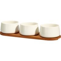 EXCELLENT HOUSEWARE Sada servírovacích misek porcelán 4 ks bílá KO-210001590