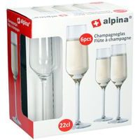 Alpina SKLENICE NA ŠAMPAŇSKÉ ALPINA 220ML 6KS_hamashop