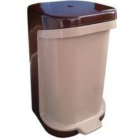 koš odp.25l nášlapný hnědo/béž. 26x26x43cm