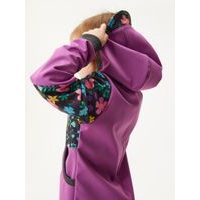 Unuo Dámský softshellový kabát s fleecem Street, Černá, Kytky