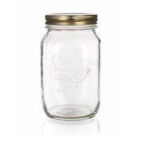 sklen.zavař.1000ml QUATTRO ST. d11,1x17cm, víčko d86mm, sklo