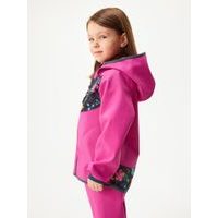 Unuo Dětská softshellová bunda s fleecem Basic, Růžová, Jednorožci