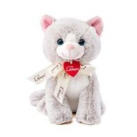 LUMPIN Kočka JACQUELINE světle šedá, 25cm