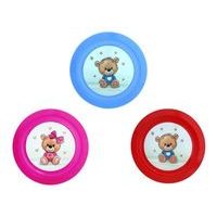 talíř d21cm měl. MEDVÍDEK TRIČKO IML, aqua, červ., dětský, plast