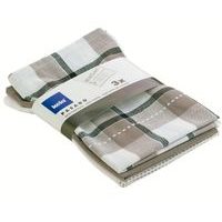 KELA Utěrka na nádobí PASADO sada 3 ks šedohnědá 65 x 45 cm KL-15961