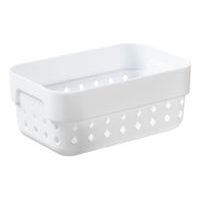 košík SEOUL S-organ., 12x8x5cm-bílý, plast