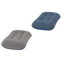 Semišový nafukovací polštář - mix 2 barvy, 42x26x10cm