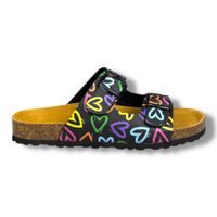 Dívčí pantofle LICO Bioline Heart schwarz