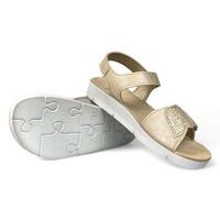 Dětské kožené sandálky Richter - stříbrné