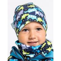 unuo fleecová čepice Autíčka (Unuo Fleece cap printed)