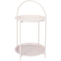AMBIANCE Odkládací stolek kovový 66 cm krémová KO-NB1510560
