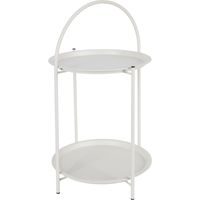 AMBIANCE Odkládací stolek kovový 66 cm bílá KO-NB1510570