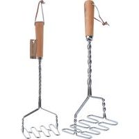 mačkadlo brambor 37cm, dřevo/kov