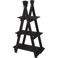 HOMESTYLING Stojan na květiny dřevěný 3patra 84 cm KO-KR2000220