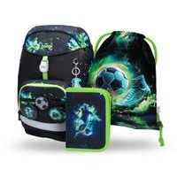 BAAGL SET 3 Airy Plus Fotbal: batoh, penál, sáček