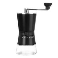 mlýnek na kávu d9x21cm, 8stup.hrubosti, sklo/NR/plast