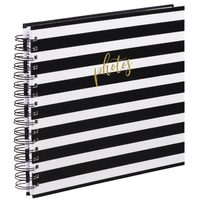 Hama album klasické spirálové BLOCKS 28x24 cm, 50 stran, bílá/ černá