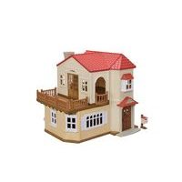 Sylvanian family Patrový dům s červenou střechou a se světly, nový