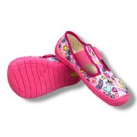 Froddo G1700421-4 – dívčí barefoot bačkory starorůžové s jednorožcem