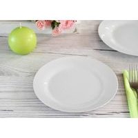 talíř d23cm mělký, bílý porcelán, 2.jakost