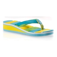 Letná plážová obuv  Fashy 7629 žluto/modrá