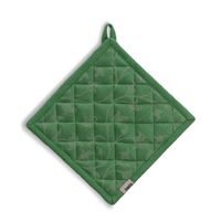 KELA Podložka pod hrnec Cora 100% bavlna světle zelená/zelený vzor 20,0x20,0cm KL-12819