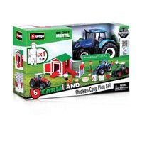 Bburago Bburago - FARMLAND, Set Kurník s traktorem, 10 cm