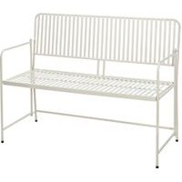 PROGARDEN Zahradní lavice BISTRO 118 cm bílá KO-X71000560