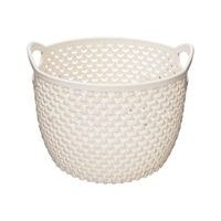 košík 3,3l DROP, ratan, krémový, d18,5x13,7cm, 2ucha, M-153, plast
