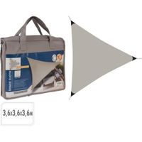 PROGARDEN Stínící plachta trojúhelník 3,6 x 3,6 x 3,6 m šedohnědá KO-C46400610