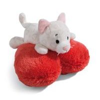 NICI NICI plyš Love Kočička roztomilá ležící, srdce, 13cm, GREEN